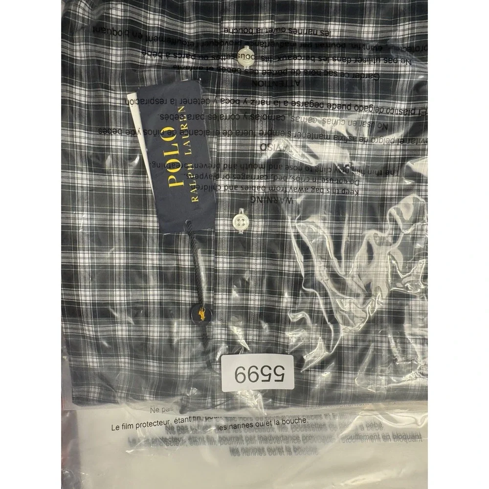 Polo Ralph Lauren Green / Yellow Plaid Dress‎ Shirt Sz 18.5 Slim Fit NWT $148